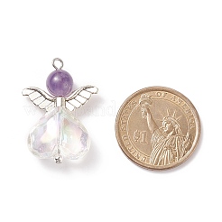 Natural Amethyst AB Color Acrylic Pendants&nbsp;PALLOY-TA00001-01