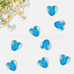 30Pcs Luminous Handmade Gold Sand Lampwork Beads&nbsp;FOIL-PA0001-02