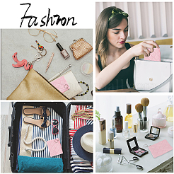 Rhombus Pattern PU Leather Zip Pouches&nbsp;ABAG-WH0040-12B-10
