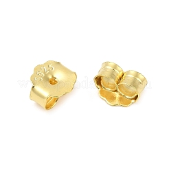 スターリングシルバー製フリクションイヤーナット 925 個  スタンプ925個付き  18KGP本金メッキ  5x6x3mm  穴：0.8mm  約88個/10g&nbsp;STER-L063-09G
