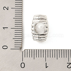 チベット風合金ヨーロピアンビーズ  大穴ビーズ  ハート  アンティークシルバー  12x12x7mm  穴：5mm  約434個/1000g&nbsp;FIND-E041-19AS