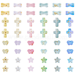 1020Pcs 24 Colors Gradient Color Transparent Acrylic Beads&nbsp;OACR-PA0001-32