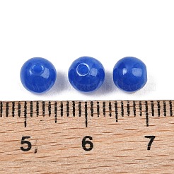 天然ミャンマー翡翠 ビルマ翡翠ビーズ  染め  スムーズなラウンド  ブルー  6mm  穴：1mm&nbsp;GG-CBAC08B-05B-03
