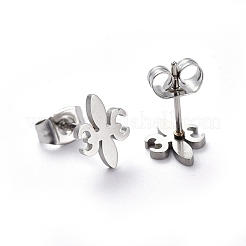 Tarnish Resistant 304 Stainless Steel Stud Earrings&nbsp;EJEW-H368-39P
