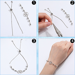 32Pcs Rack Plating Adjustable Brass Slider Bracelet Making&nbsp;KK-SP0001-78P