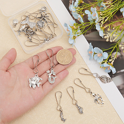 Ocean Theme Tibetan Style Alloy Pendant Decoration&nbsp;HJEW-FH0001-36