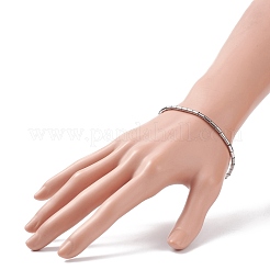 Glass Column Beaded Stretch Bracelet for Women&nbsp;BJEW-JB08625-02
