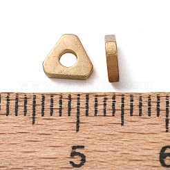 真鍮製スペーサービーズ  三角形  生（メッキなし）  5x5x1.5mm  穴：2mm&nbsp;KK-B178-01C