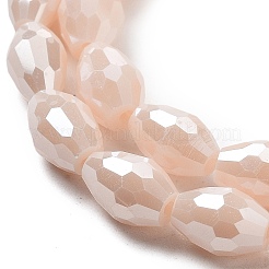 Electroplate Glass Beads Strands&nbsp;EGLA-A037-P6x8mm-B02