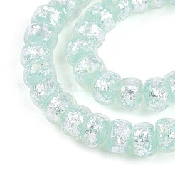 Luminous Handmade Silver Foil Glass Beads Strands&nbsp;FOIL-N029-02B-05