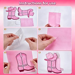 12Pcs Rectangle Paper Storage Tote Bags&nbsp;ABAG-WH0085-009B