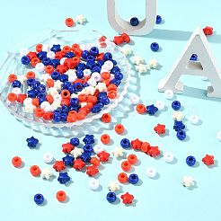 独立記念日のDIYぬいぐるみスティック  シェニール織の茎  パイプクリーナー  プラスチックビーズとアクリルビーズ  子供の工作材料人形作り  ミックスカラー  300x6mm&nbsp;DIY-FS0009-52