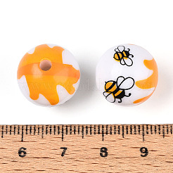 Printed Opaque Acrylic Beads&nbsp;MACR-T048-06B