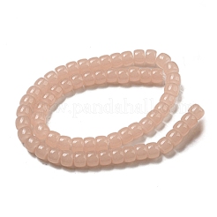 ジェイド風ガラスビーズ連売り  バレル  ダークサーモン  8x6mm  穴：1.6mm  約61~62個/連  14.84''~15.16''（37.7~38.5センチメートル）&nbsp;GLAA-NH0002-A01