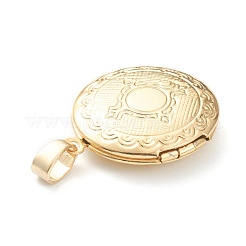 Brass Locket Pendants&nbsp;KK-P199-06G