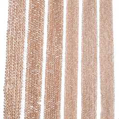電気メッキガラスビーズセット  ABカラーメッキ  多面カット  ロンデル  ペルー  6x5mm  穴：1mm  約80~85個/連  38~40cm&nbsp;EGLA-A044-T6mm-B20