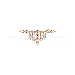 1Pc Flower Brass Rhinestone Ornament Accessories&nbsp;OHAR-FG0001-04C
