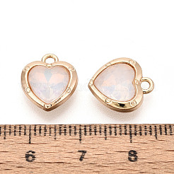 Rack Plating Alloy & Glass Pendants&nbsp;PALLOY-T024-05A-G