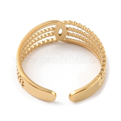 304 Stainless Steel Hollow Knot Open Cuff Rings&nbsp;RJEW-D002-08G