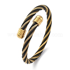 304 Stainless Steel Torque Bangles for Women Men&nbsp;BJEW-G584-18G-04