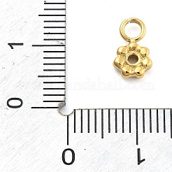 イオンプレーティング（IP）304ステンレススチールチャーム  花のチャーム  14KGP本金メッキ  9.5x6x1.5mm  穴：2.5mm&nbsp;STAS-P379-04C-G