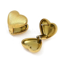 PVD Vacuum Plating 304 Stainless Steel Heart Hoop Earrings&nbsp;EJEW-Z075-04G