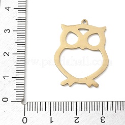 ステンレスペンダント201個  フクロウのチャーム  レーザー切断  ゴールドカラー  29.5x22x1.5mm  穴：1.5mm&nbsp;SA-CBA9671-01G