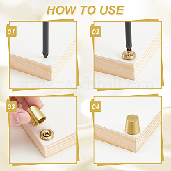 8Pcs Brass Furniture Pads&nbsp;KK-NB0004-14