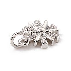 Brass Micro Pave Cubic Zirconia Charms&nbsp;ZIRC-F132-57P