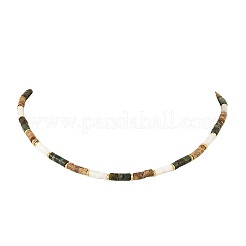 Natural African Turquoise(Jasper) and Natural Picture Jasper Bead Necklaces&nbsp;NJEW-JN06629