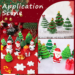 30Pcs 10 Styles Christmas Resin Sculpture Ornaments&nbsp;RESI-SC0005-91