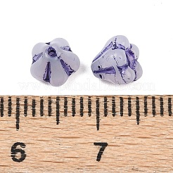 チェコ産プレスガラスビーズ  ベルフラワー  ライラック  6.5x5.5mm  穴：0.8mm  約1190個/袋&nbsp;GLAA-I061-11