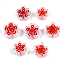 Handmade Millefiori Glass Bead Strands&nbsp;LAMP-N029-017D-21