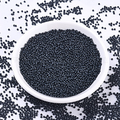 MIYUKIラウンドロカイユビーズ  日本製シードビーズ  11/0  (rr2010) マットメタリックチャコール  11/0  2x1.3mm  穴：0.8mm  約5500個/50g&nbsp;SEED-X0054-RR2010