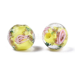 Handmade Gold Sand Lampwork Beads&nbsp;LAMP-S194-001H