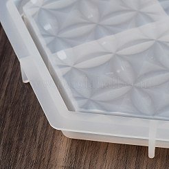 ディナープレートシリコン型  レジンキャストトレー型  UVレジン用  エポキシ樹脂工芸品作り  六角  135x152x14mm  内径：53x79mm&nbsp;LS-DIY-Q037-12D