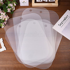12個 3スタイル PPプラスチックブーツサポート  ブートツリー  小売店の靴のディスプレイスタンドフォームインサート  透明  320~400x260~280x0.5mm  穴：20mm  4個/スタイル&nbsp;AJEW-GL0002-94B
