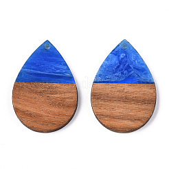 Transparent Resin & Walnut Wood Pendants&nbsp;RESI-ZX017-33