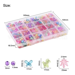 476Pcs 24 Style Transparent Acrylic Beads&nbsp;TACR-YW0001-28