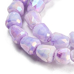 Electroplate Glass Beads Strand&nbsp;GLAA-G088-03-01H