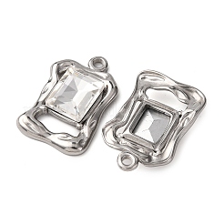 304 Stainless Steel Glass Pendants&nbsp;STAS-P406-01P
