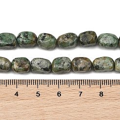 天然アフリカンターコイズ（ジャスパー）ビーズ連売り  ナゲット  タンブルストーン  6~12x5~8.5x4~8mm  穴：0.8~1mm  約40~52個/連  15.16''~15.94''（38.5~40.5センチメートル）&nbsp;G-P623-A04-01