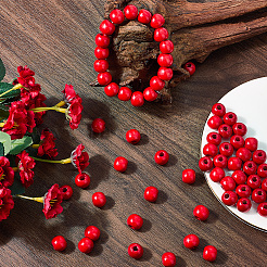 300Pcs Flat Round Maple Beads&nbsp;WOOD-PA0001-04