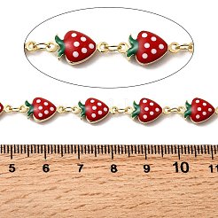 Brass Enamel Link Chains&nbsp;KK-D391-07G