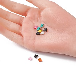 塗装合金ビーズをスプレー  蝶  ミックスカラー  5x6.5x3mm  穴：1.2mm&nbsp;PALLOY-YW0001-59