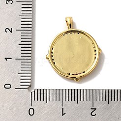 Brass Micro Pave Cubic Zirconia  Pendants&nbsp;KK-U027-19G