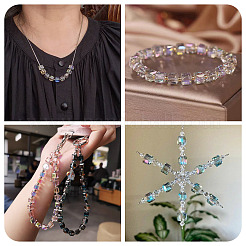 100Pcs 5 Colors Electroplated Glass Beads&nbsp;EGLA-TADJ0001-09