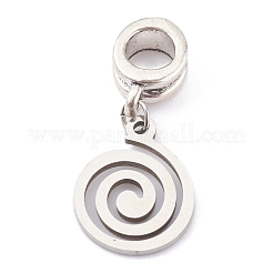 304 Stainless Steel European Dangle Charms&nbsp;PALLOY-JF00624-03