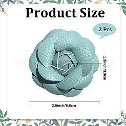 Flower Imitation Leather Shoe Decoration&nbsp;AJEW-WH20020-341E