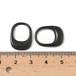 304ステンレスペンダント  イオンプレーティング（ip）  長方形のチャーム  ブラック  19x14.5x3mm  穴：12x10mm&nbsp;STAS-Q362-02A-B